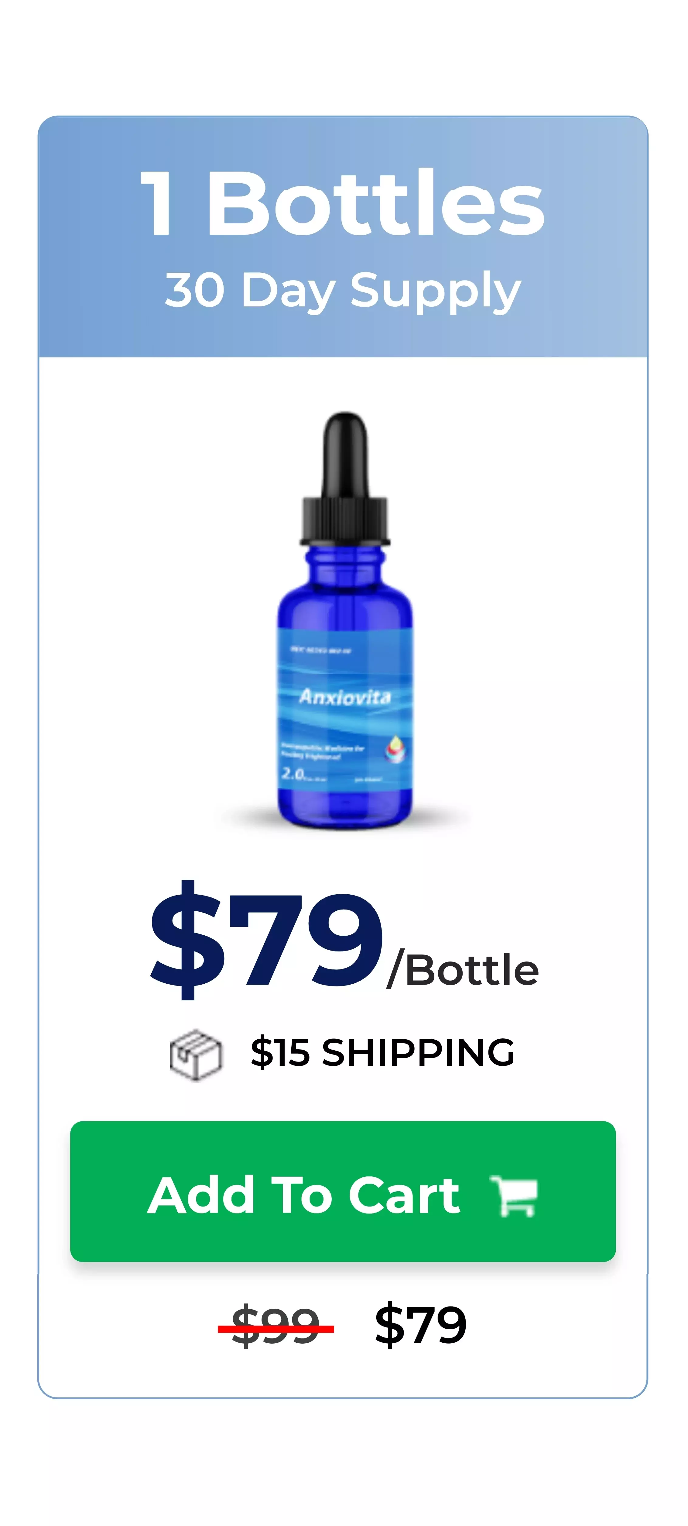 Anxiovita® 1 bottle pricing